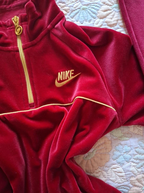 Nike Velour Quarter-Zip Top