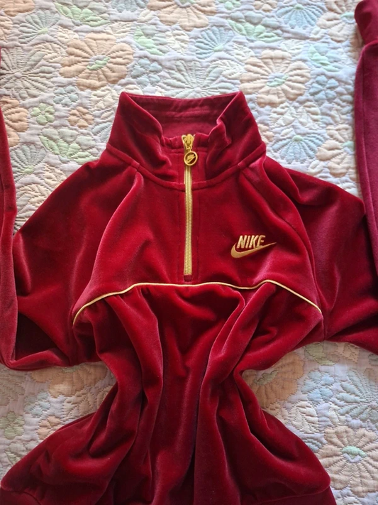 Nike Velour Quarter-Zip Top