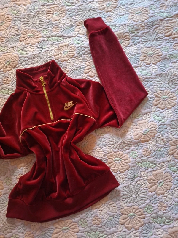 Nike Velour Quarter-Zip Top