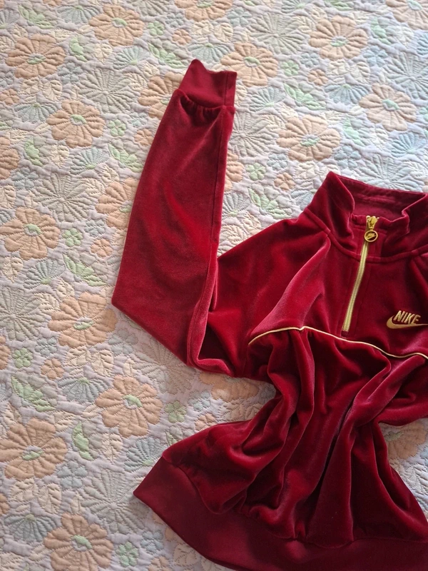 Nike Velour Quarter-Zip Top